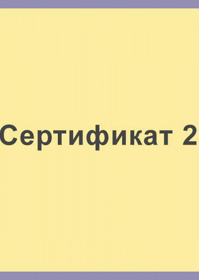 Сертификат 2