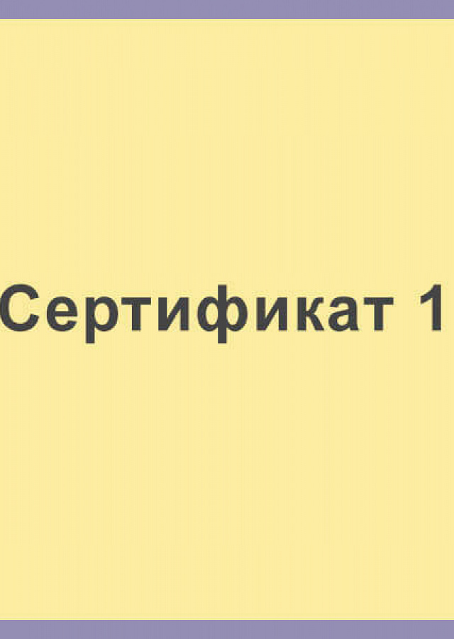 Сертификат 1